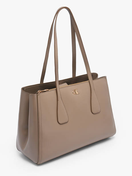 Schoudertas Hardware Monogram Calvin klein jeans Beige hardware monogram 4F3442G ander zicht 1